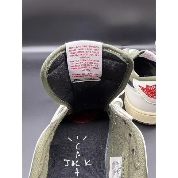 Air Jordan 1 Low OG SP Olive Green US9 - Picture 12 of 13